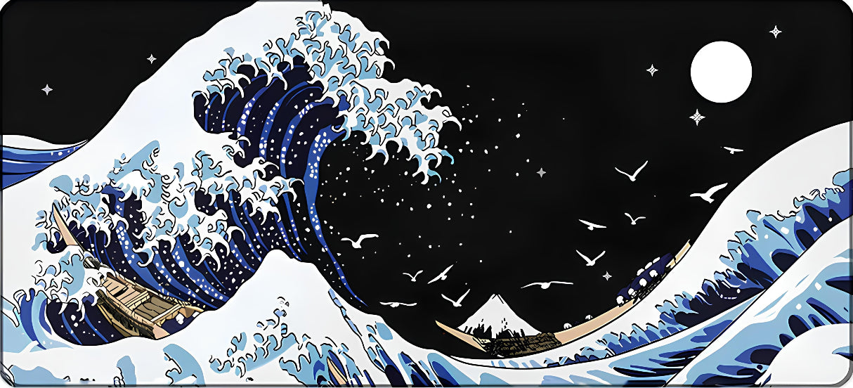 Kanagawa Wave Muismat - 900 x 400 x 3 mm - Antislip