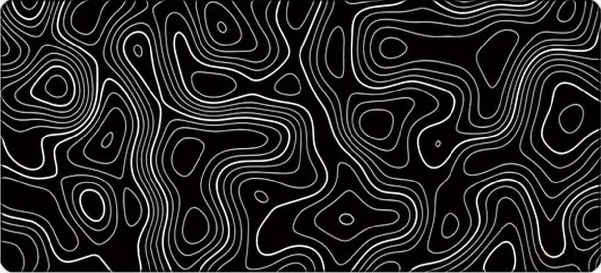 Black Topography Muismat - 900 x 400 x 3 mm - Antislip