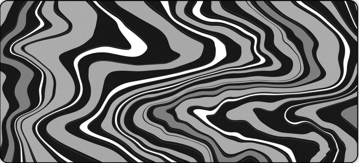 Muismat Waves Grey - 900 x 400 x 3 mm - Antislip