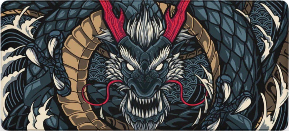 Eclipse Dragon Donker Blauw Muismat - 900 x 400 x 3 mm - Antislip