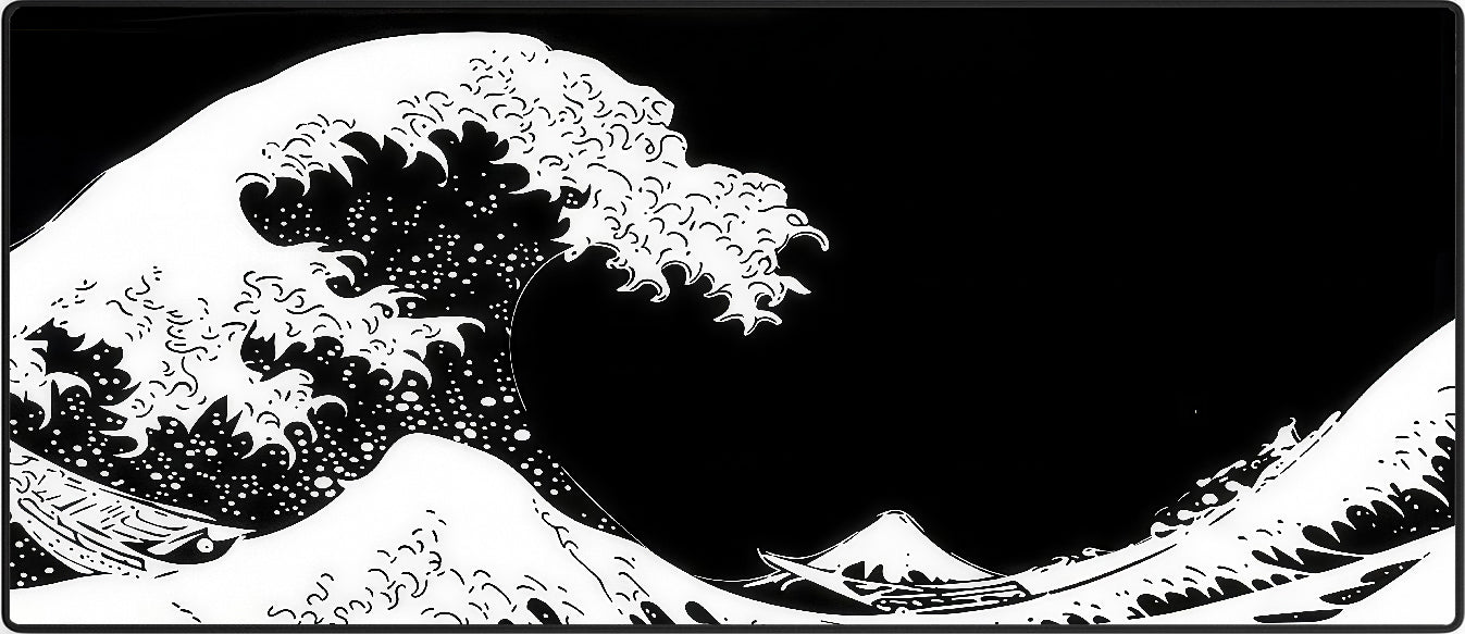 Kanagawa Midnight Wave Mousepad XXL