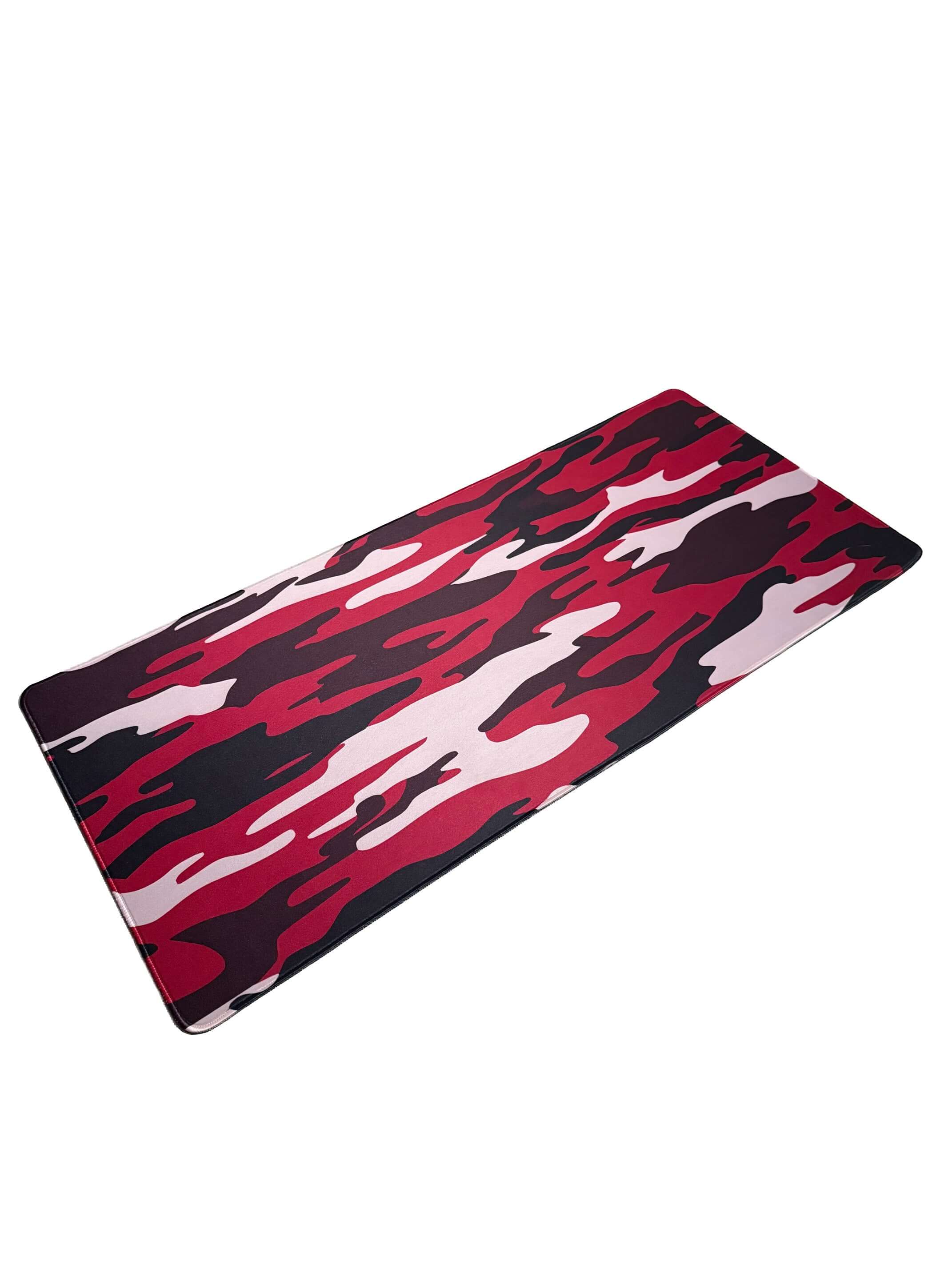 Crimson Camo muismat XXL met rood camouflagepatroon – formaat 900x400mm