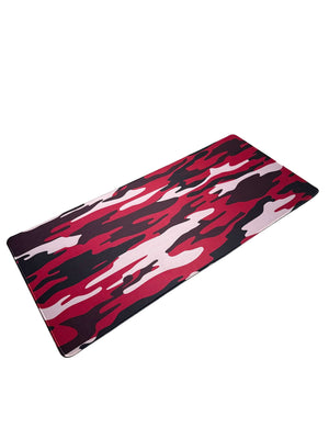 Crimson Camo muismat XXL met rood camouflagepatroon – formaat 900x400mm