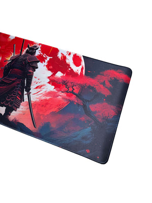 Muismat met fantasierijke illustratie en diepe crimson kleuren – gaming deskmat van 90x40 cm