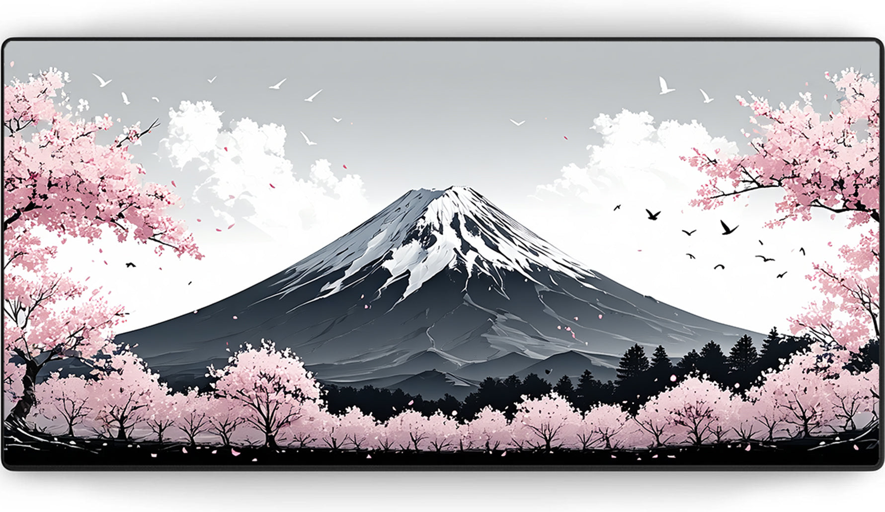 Fuji Blossom Pink Mousepad XXL