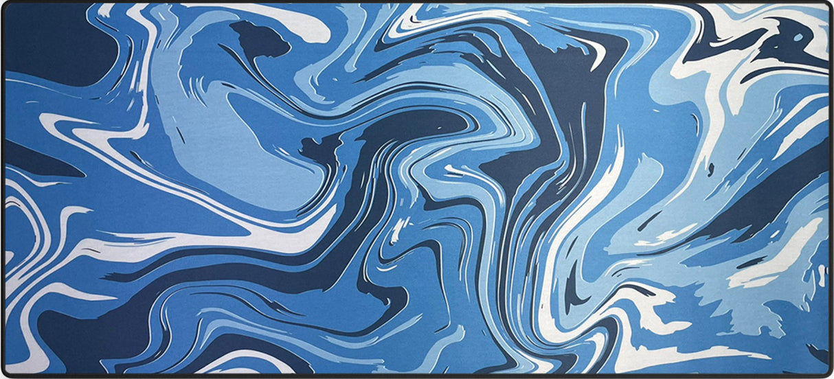 Neon Blue Bevel Muismat xxl - 900 x 400 x 3 mm - Antislip