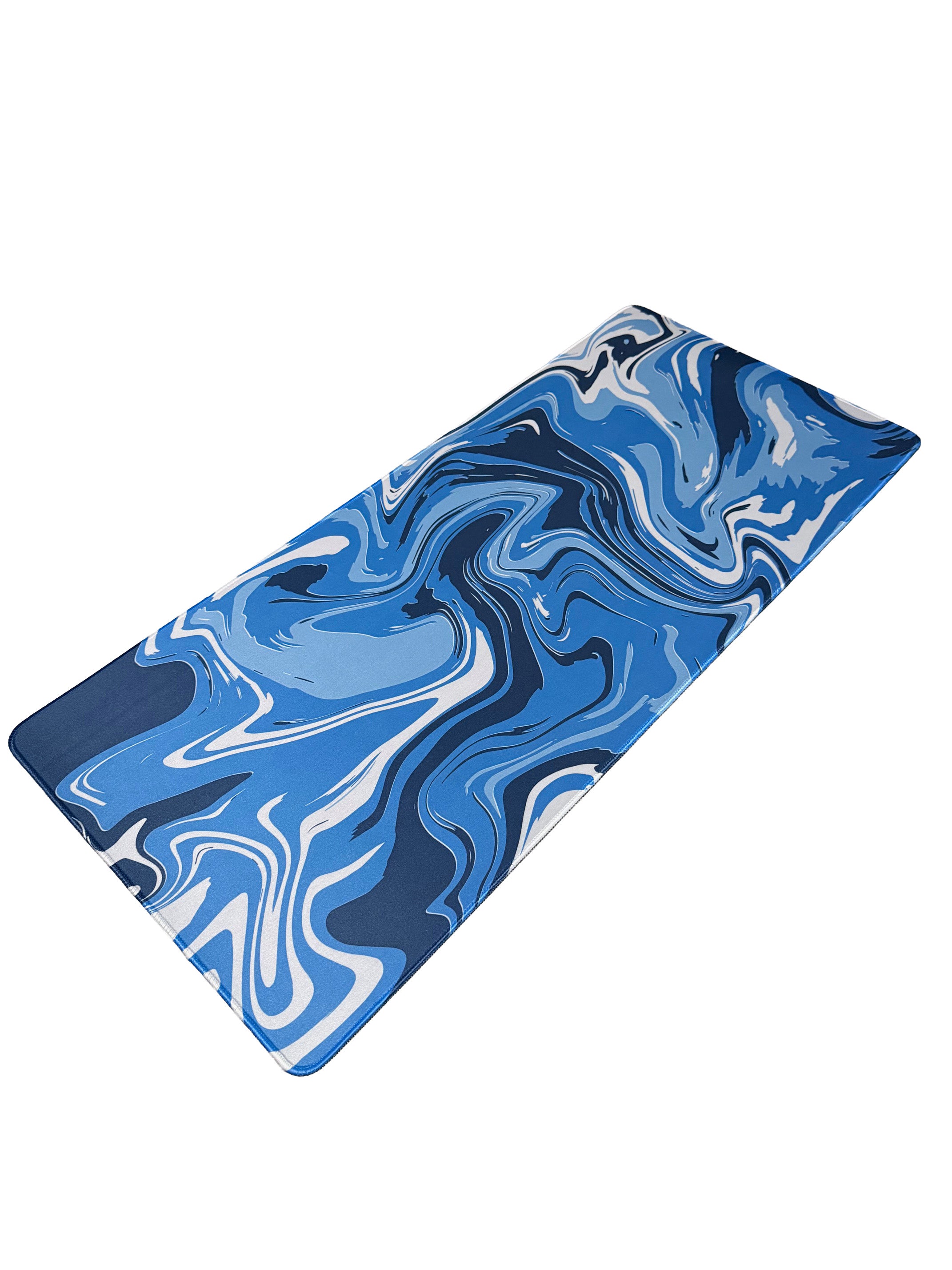 Neon Blue Bevel Muismat xxl - 900 x 400 x 3 mm - Antislip