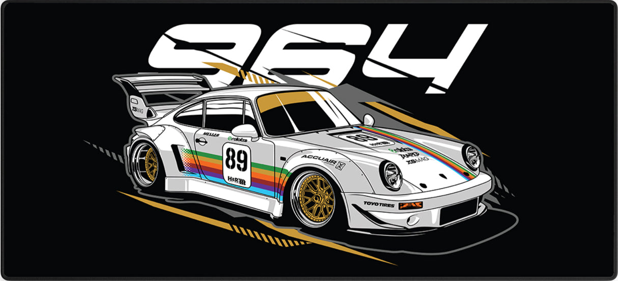 Retro Racer Muismat xxl - Gaming - 900 x 400 x 3 mm - Antislip