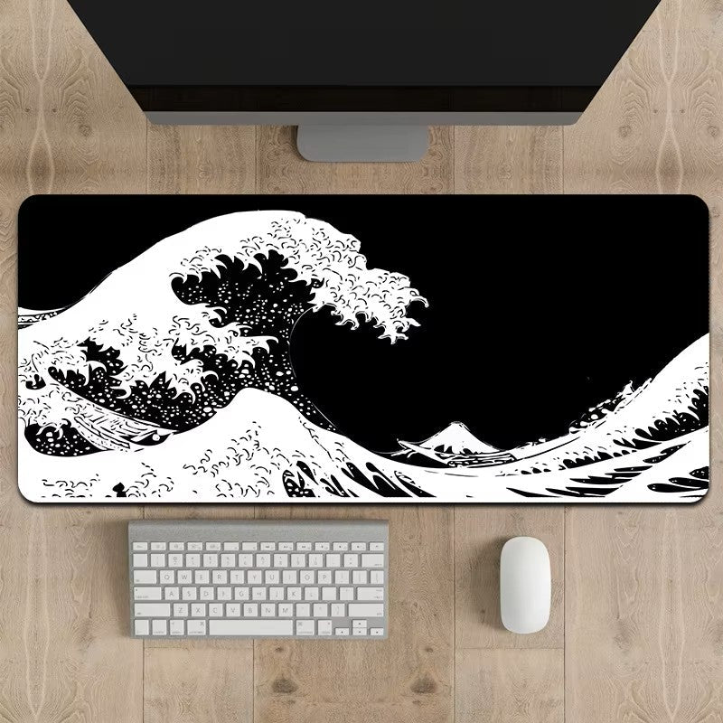 Kanagawa Midnight Wave Muismat xxl - Gaming - 900 x 400 x 3 mm - Antislip