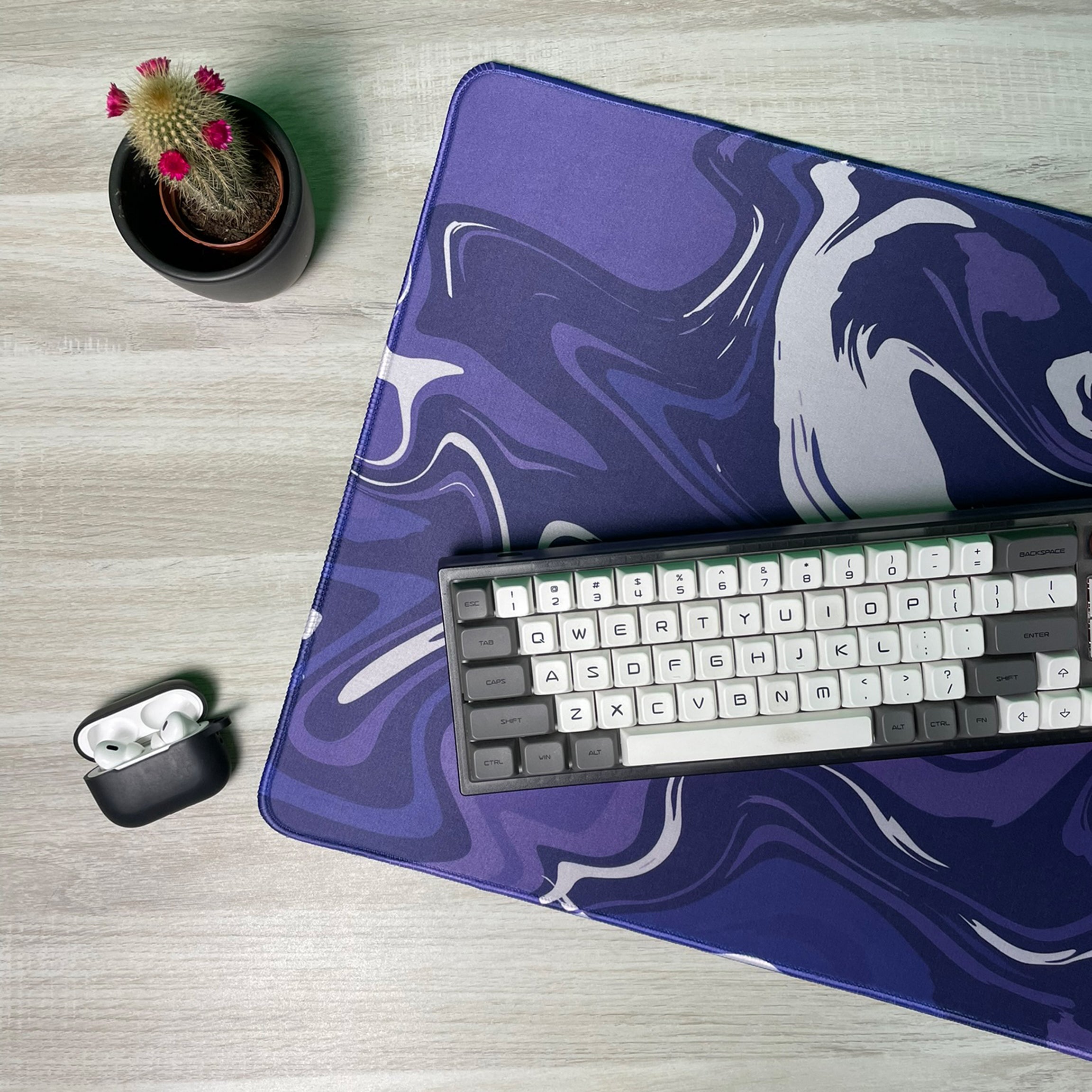 Purple Bevel Muismat xxl - 900 x 400 x 3 mm - Antislip