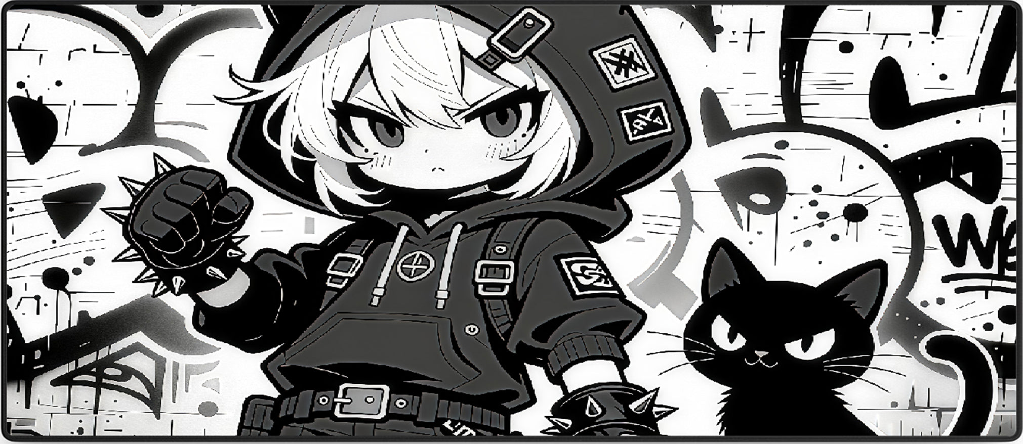 Skelly Girl Mousepad XXL