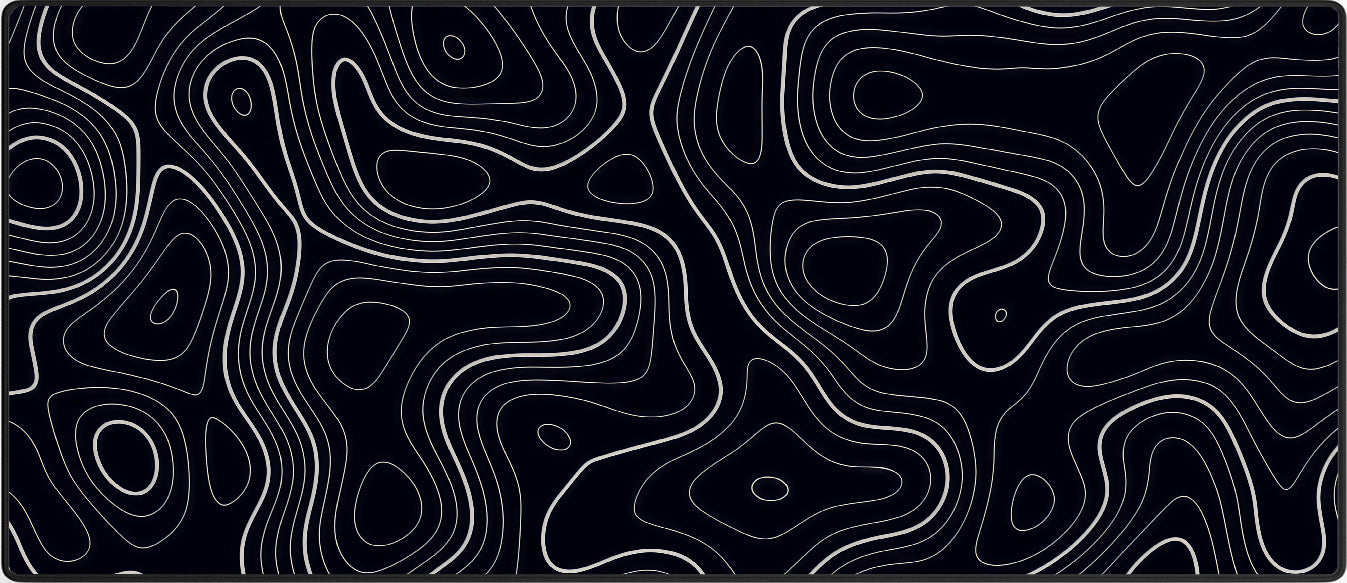 Black Topography Mousepad XXL