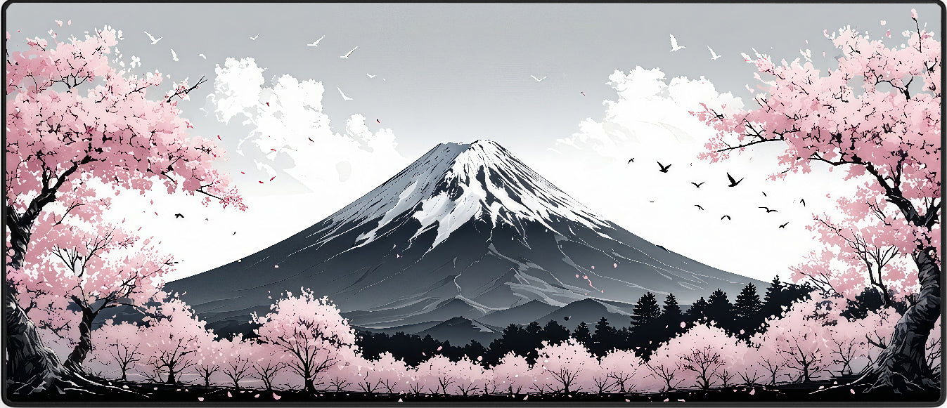 Fuji Blossom Pink Mousepad XXL