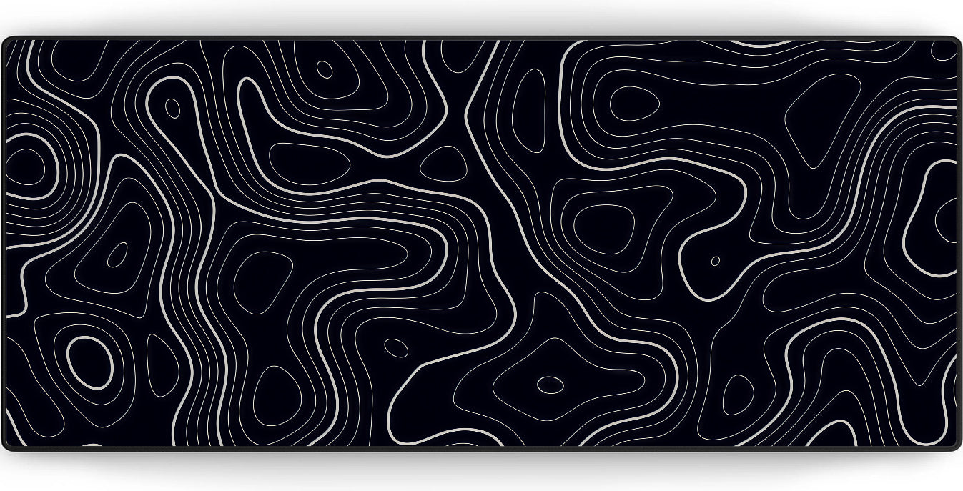 Black Topography Mousepad XXL