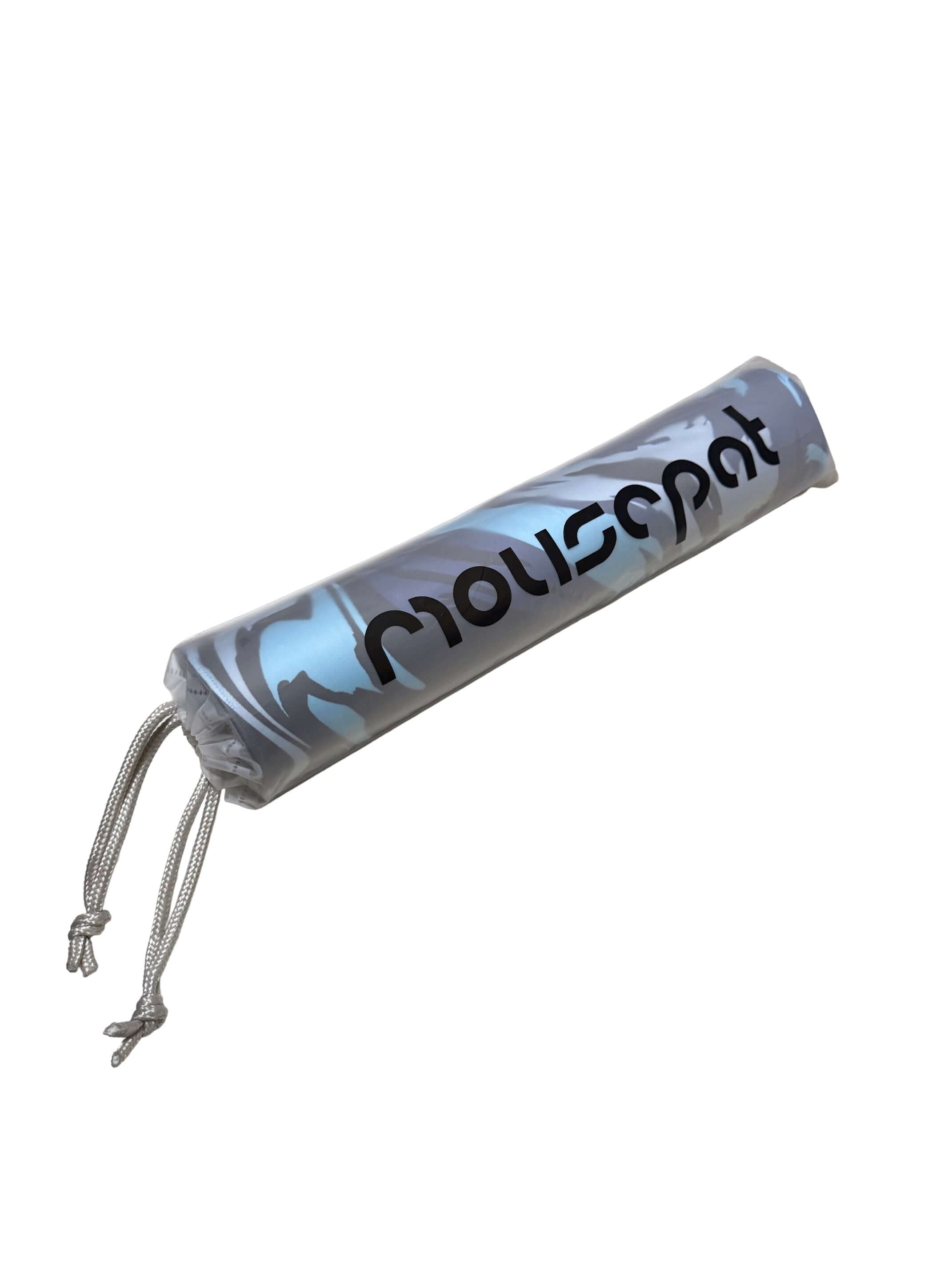 Muismat met abstract marmermotief in navyblauw en grafietgrijs – premium uitstraling