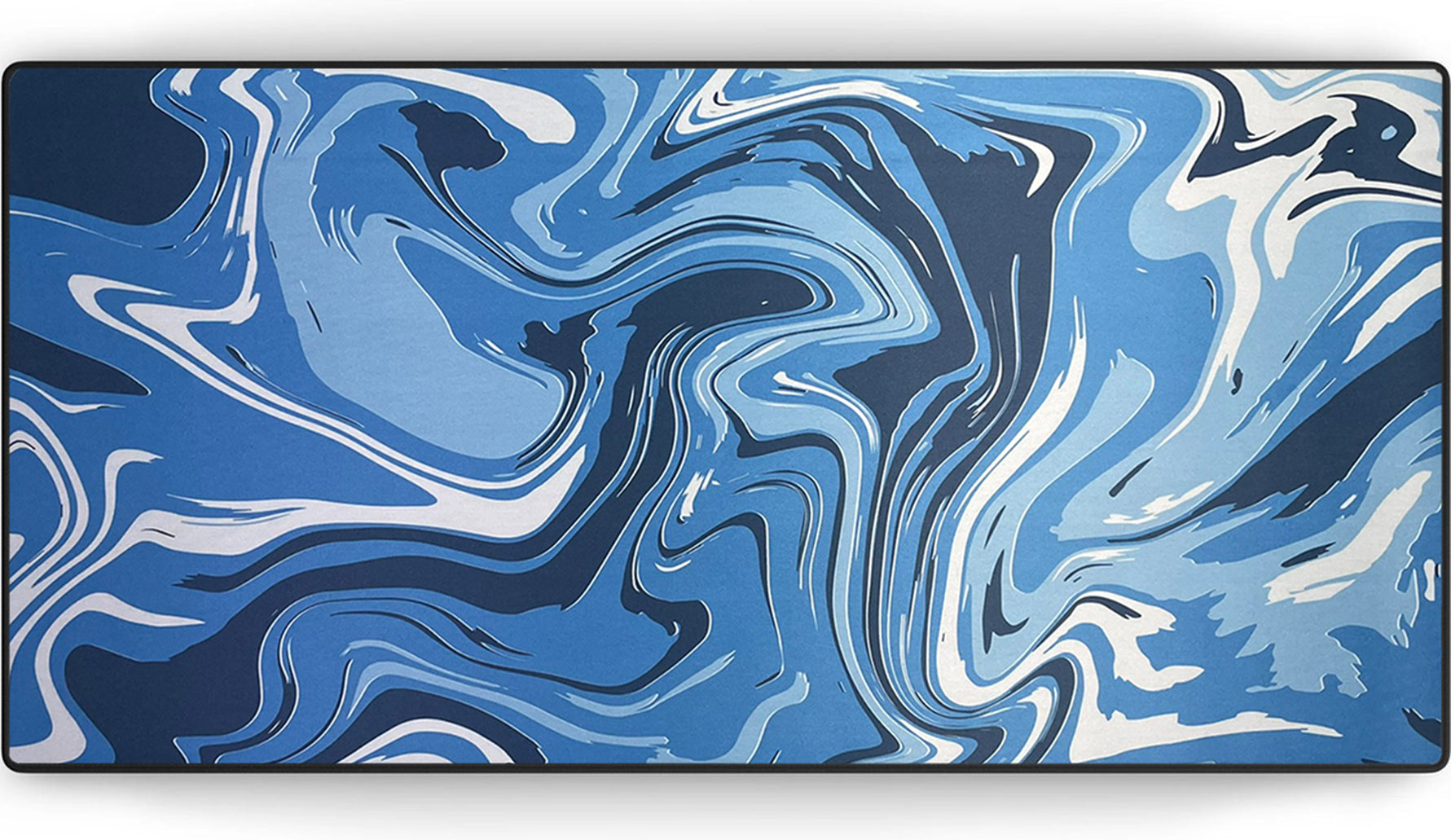 Neon Blue Bevel Muismat xxl - 900 x 400 x 3 mm - Antislip