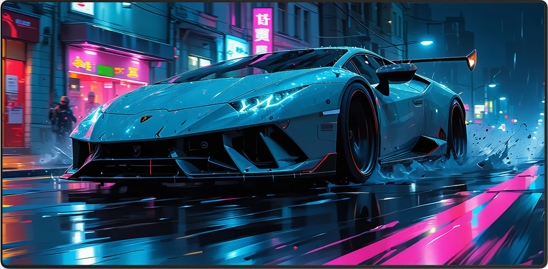 Neon Burnout Mousepad XXL