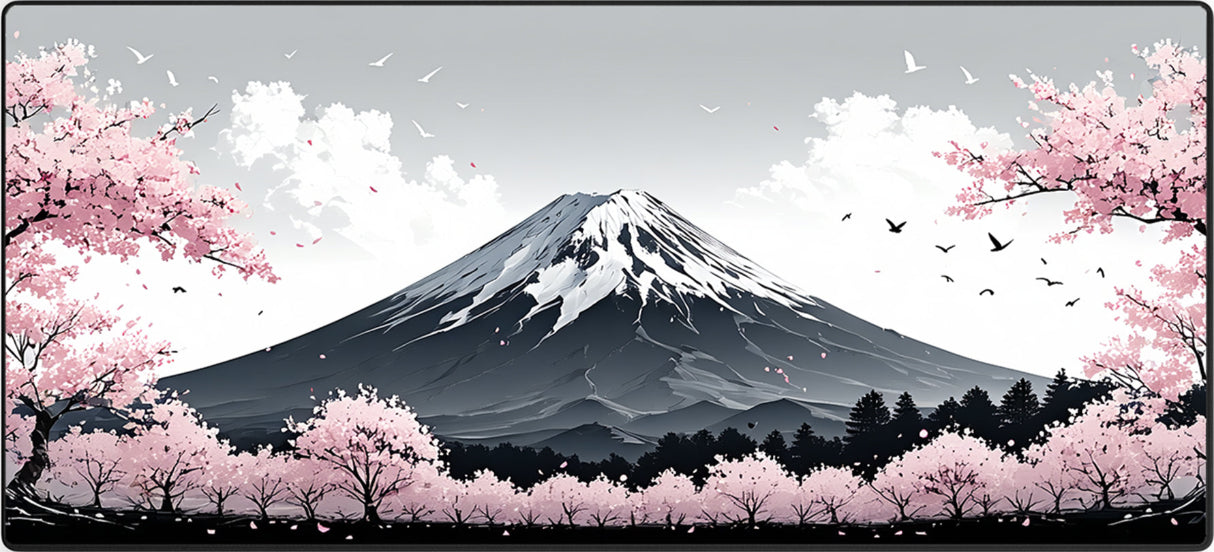 Fuji Blossom Muismat xxl - Gaming - 900 x 400 x 3 mm - Antislip
